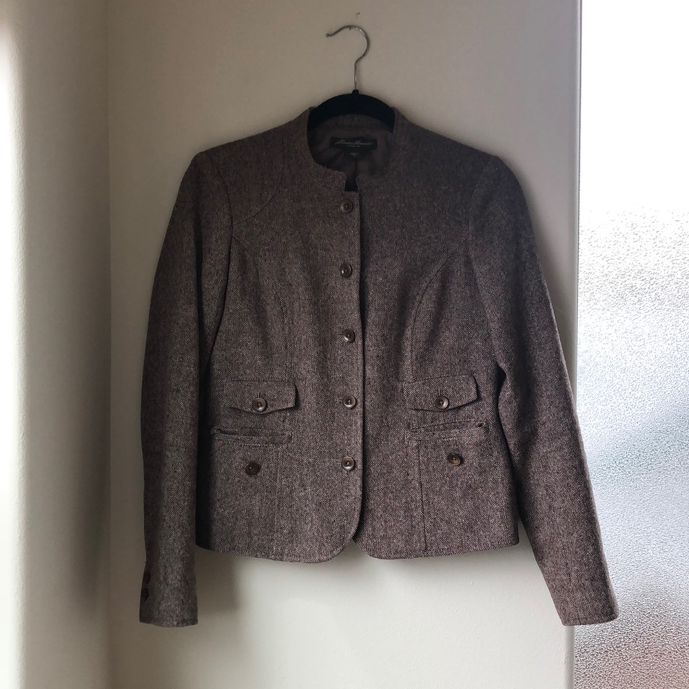 Eddie Bauer Brown Tweed Jacket